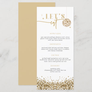 RegINA Gold Sequins Disco Comamos la tarjeta de me