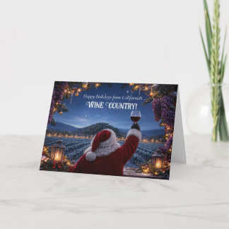 Región vinícola de California en Navidad Santa