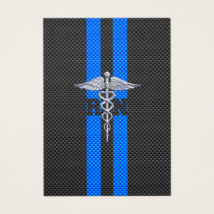 Registered Nurse RN Caduceus Carbon Fiber Decor