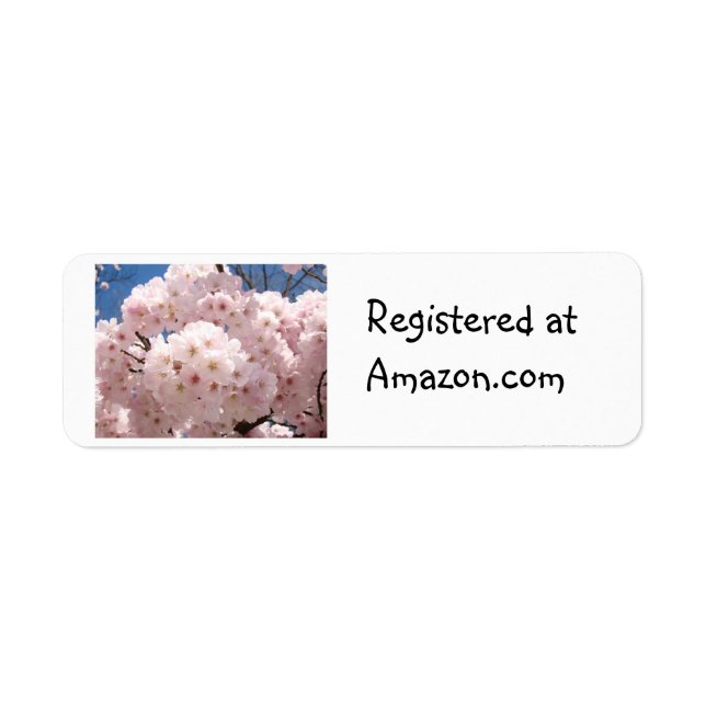 Registrado en Amazon.com Etiquetas Regalos (Frente)