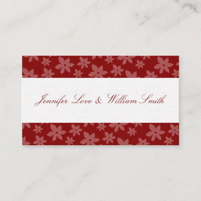 Registrar Tarjeta De Perfil Para Eventos Y Bodas (Anverso)