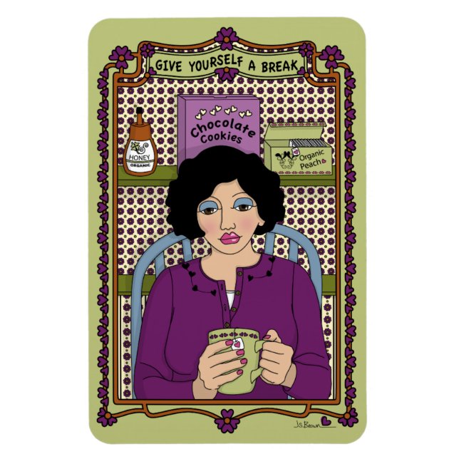 Regístrese un imán para refrigerador Break_A_4x6 (Vertical)