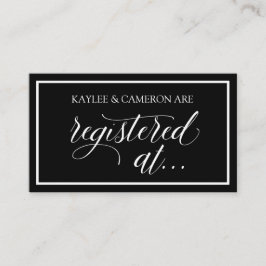 Registro boda - Registrado En Tarjetas - Negro