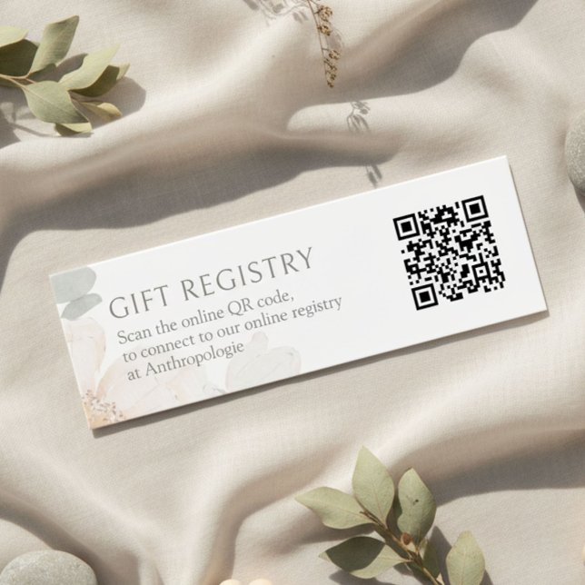 Registro de Boda con Código QR de Acuarela Floral (Subido por el creador)