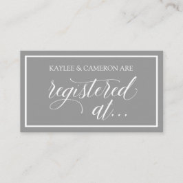 Registro de Boda - Registrado En Tarjetas - Gris