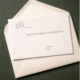 Registro de ceremonia civil Tarjetas de boda