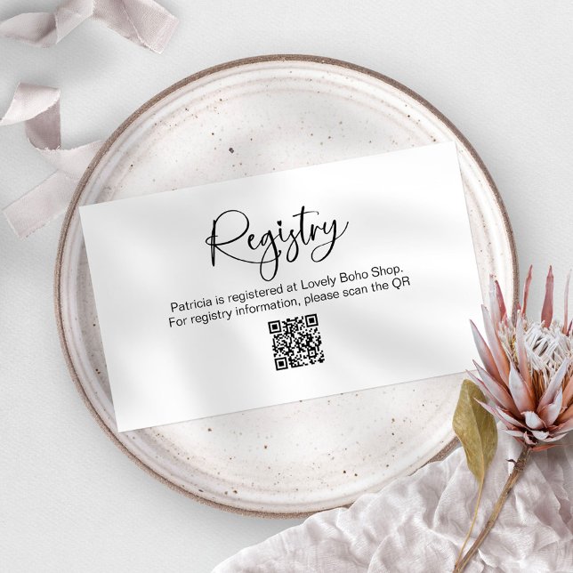 Registro de ducha de novia Regalo de tarjeta QR In (Subido por el creador)