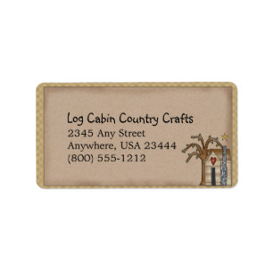 Registro de la etiqueta de país rústico primitivo 