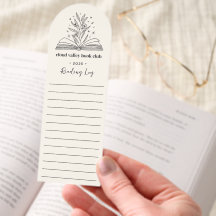 Registro de lectura personalizado del club de libr