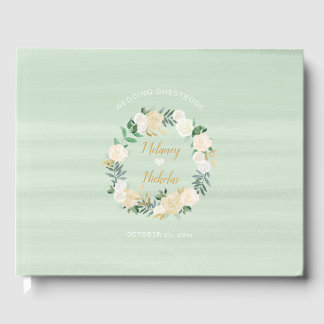 Registro de libros de bodas florales de White Peon