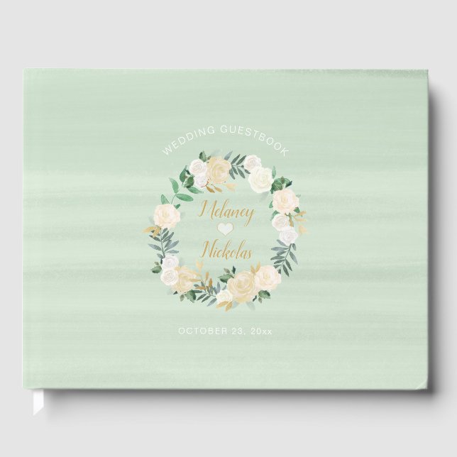 Registro de libros de bodas florales de White Peon (Anverso)
