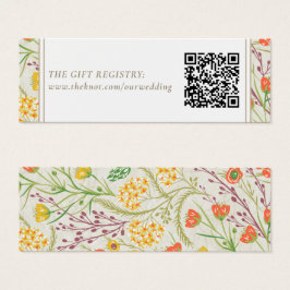 Registro de regalo de Boda de flores silvestres Có