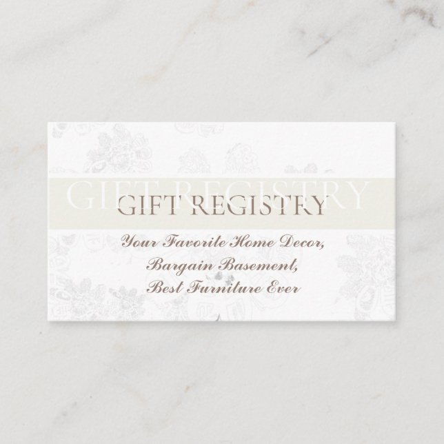 Registro de Regalos bodas (con invitaciones Floral (Anverso)