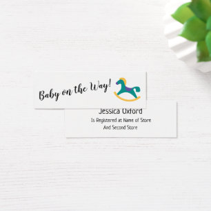 Registro de regalos para bebé con tarjetas de caba