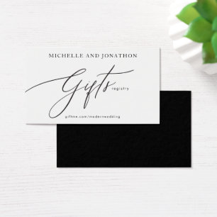 Registro de regalos sencillos de Boda moderno en b