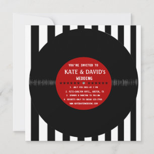 Registro de vinilo retro l Invitación a la boda mo