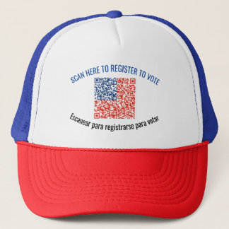 Registro de votantes Gorra de código QR