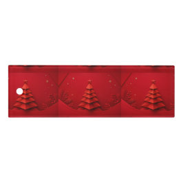 Regla Árbol de Navidad de Papel Fondo Rojo