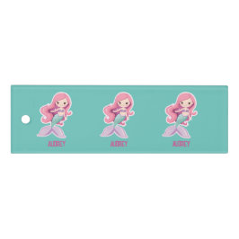 Regla Atractiva sirena pastel con nombre de niño