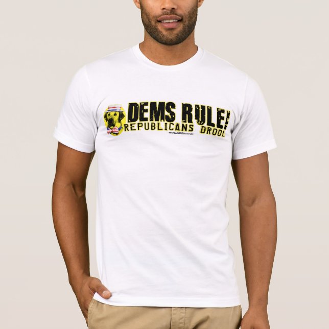 Regla de Demócratas. Camisa del Drool de los (Anverso)