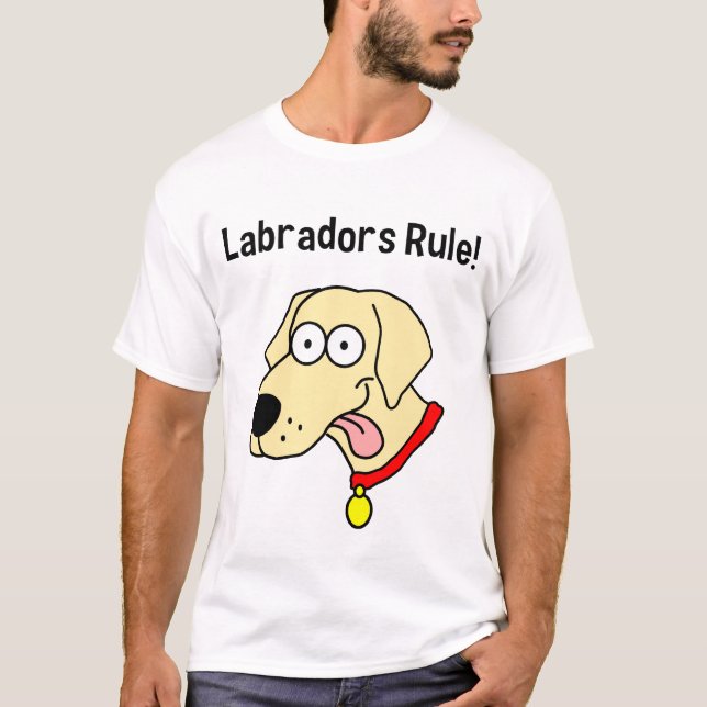 "Regla de Labradors!" La camiseta de los hombres (Anverso)