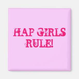 ¡REGLA DE LOS CHICAS DEL HAP! Imán cuadrado