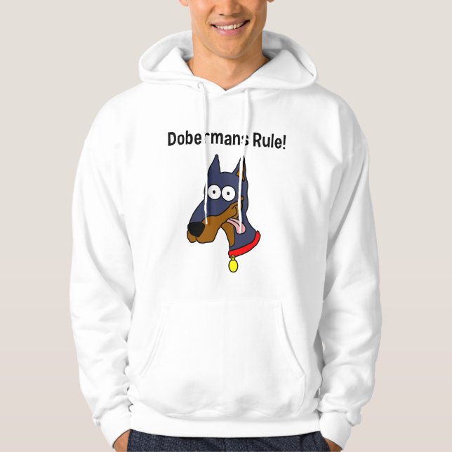 "Regla de los Dobermans!" Sudadera con capucha (Anverso)