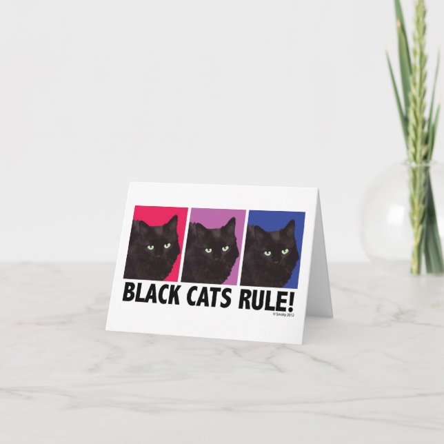 ¡REGLA de los gatos negros! Tarjeta en blanco (Anverso)