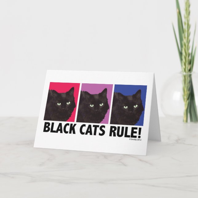¡REGLA de los gatos negros! Tarjeta en blanco (Anverso)