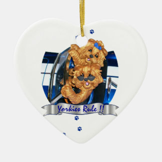 ¡Regla de Yorkies!! Ht del ornamento del arte de