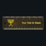 Regla Menorah Flame<br><div class="desc">Una representación digital dorada y marrón de la menorah judía de siete ramificaciones (hebreo: מְ נ וֹ רָ ‎). Añade tu propio texto. La menorah de siete ramas, utilizada en el santuario portátil establecido por Moisés en el desierto y más tarde en el Templo en Jerusalén, ha sido un símbolo...</div>