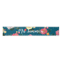 Personalizado Floral Ruler
