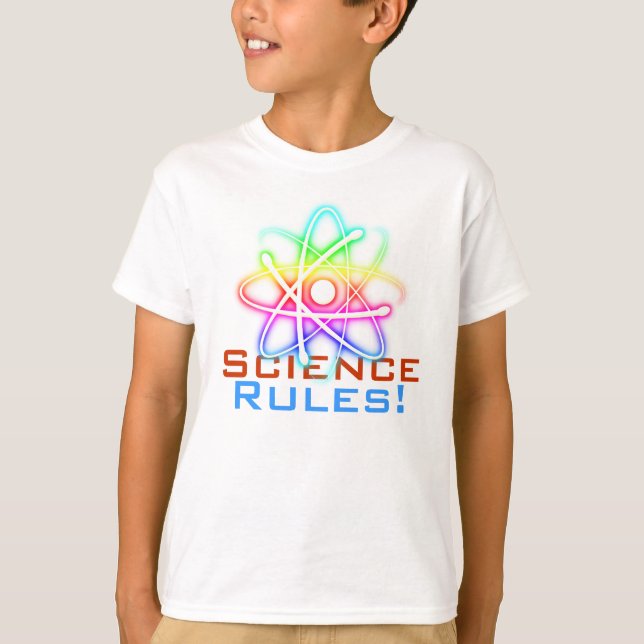 ¡Reglas de ciencia! - Camiseta de Átomo colorido ( (Anverso)
