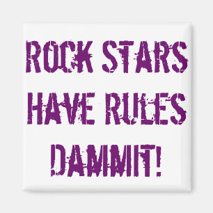 Reglas de imán de las estrellas del rock