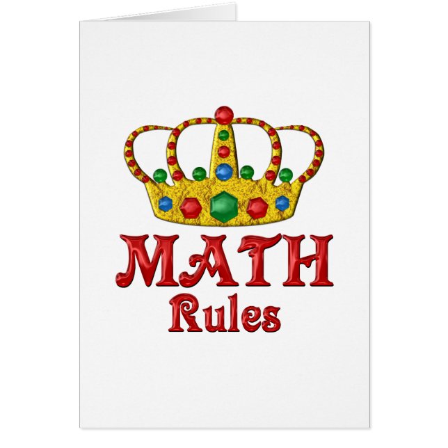 Reglas de la MATEMÁTICAS (Frente)