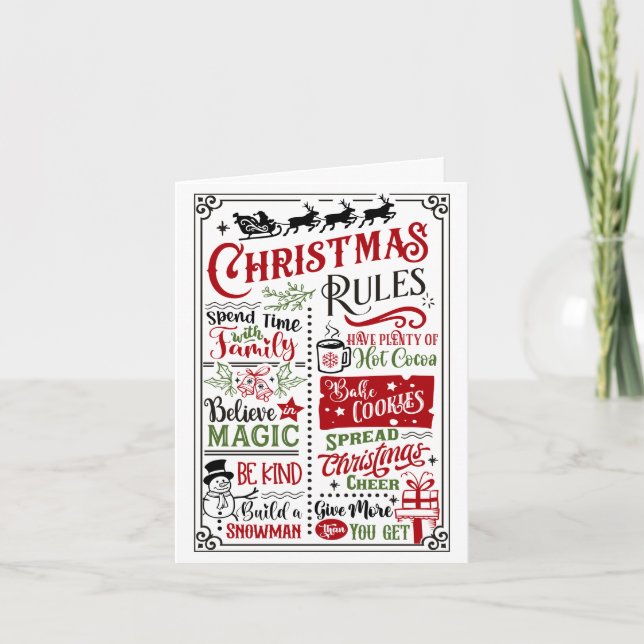 Reglas de las fiestas de Navidad (Anverso)