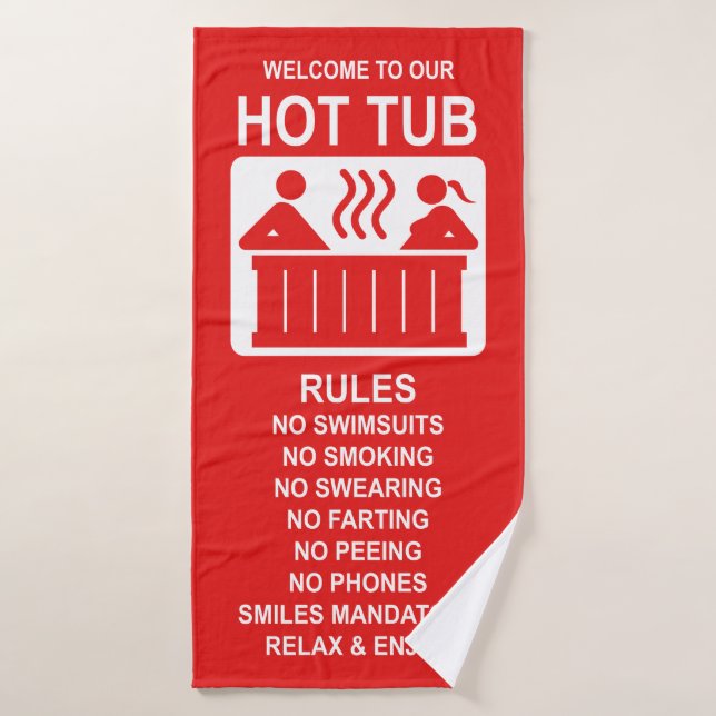 Reglas de Red Hot Tub (Toalla de baño)