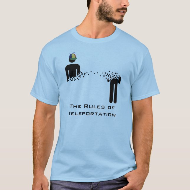 Reglas de Teleportación en camiseta (Anverso)