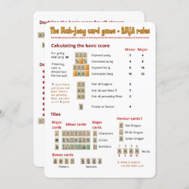 Reglas del juego de tarjeta - anotando