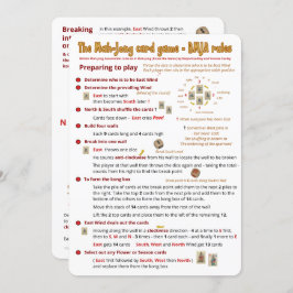 Reglas del juego de tarjeta - preparándose para