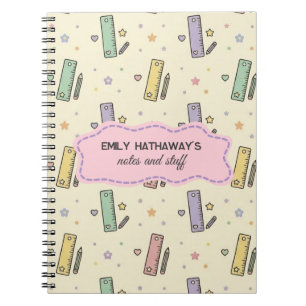 Reglas Matemáticas Lindas Patrón de Cuaderno Escol