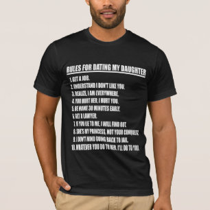 Reglas para fechar mi camiseta del negro de la