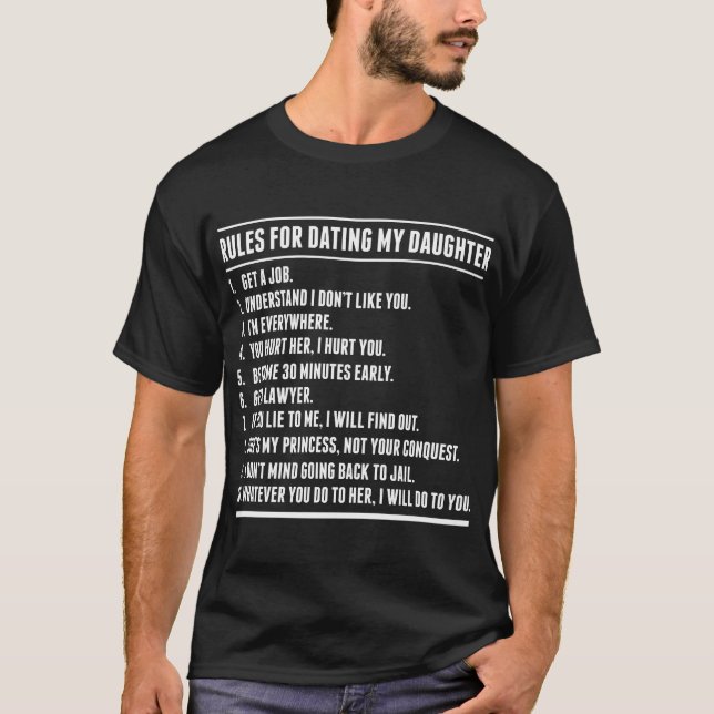 Reglas Para Salir Con La Camiseta De Mi Hija (Anverso)