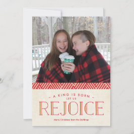 Regocijarse con la tarjeta de fotos de Navidad