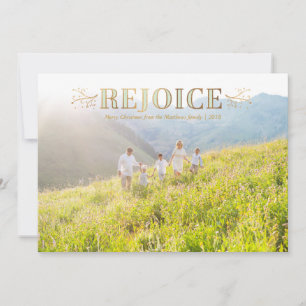 Regocijarse con la tarjeta de fotos de Navidad
