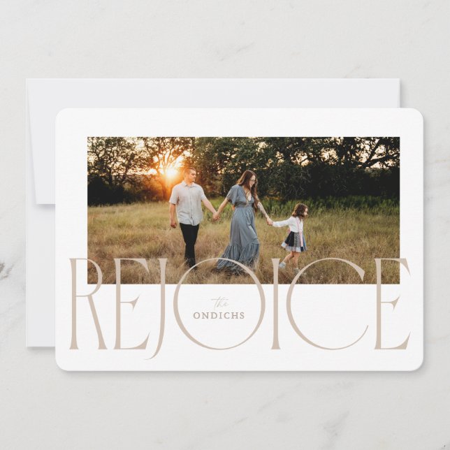 Regocijarse con la tarjeta de Navidades religiosos (Anverso)