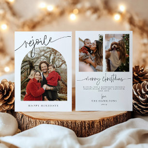 Regocijarse con la tarjeta de vacaciones de Navida