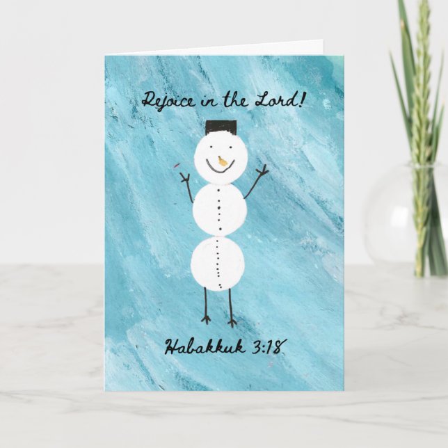 Regocijarse con la tarjeta navideña Lord Snowman (Anverso)