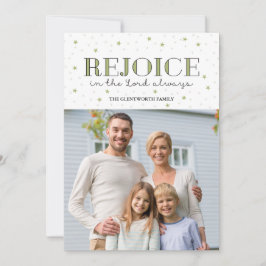 Regocijarse con la tarjeta plana de fotos de Navid