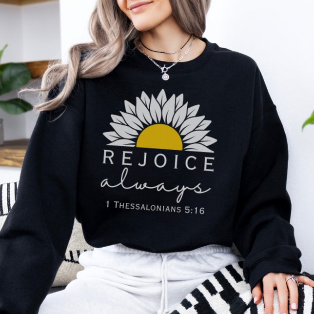 Regocijarse siempre con la sudadera cristiana de l (Subido por el creador)